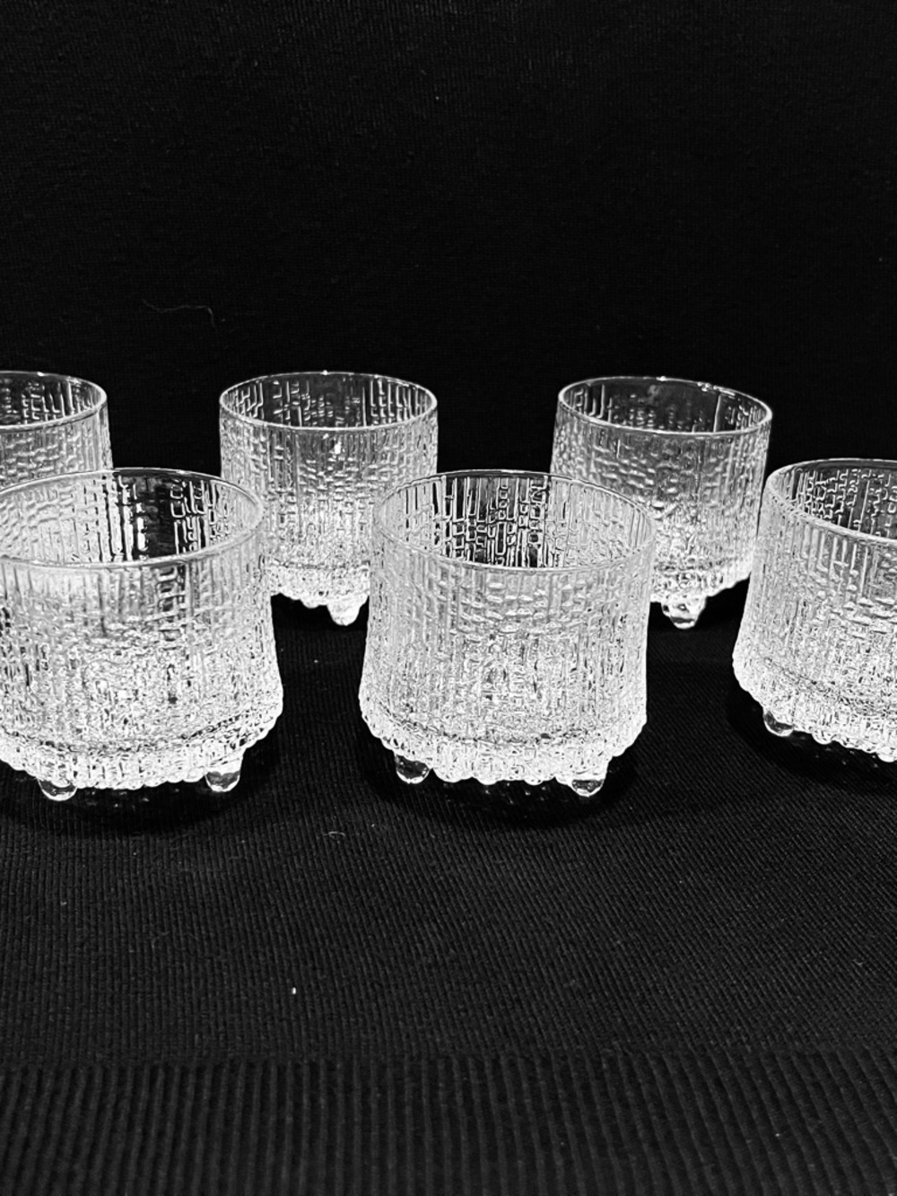 Littala Ultima Thule Liquor Glasses Set of 6 by Tappio Wirkkala 2.75”